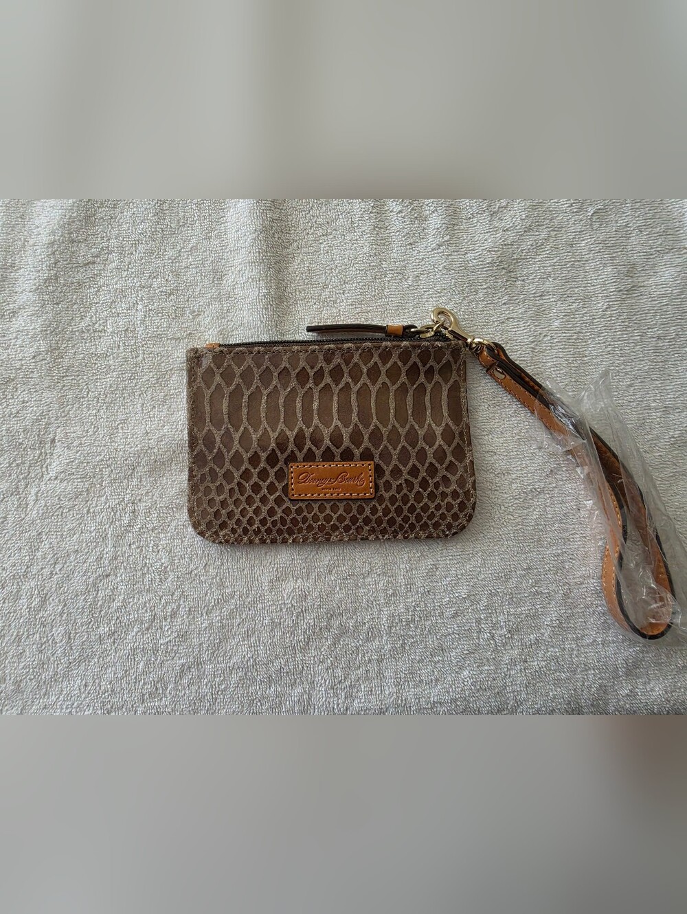 Dooney & Bourke Brown Textured Wristlet